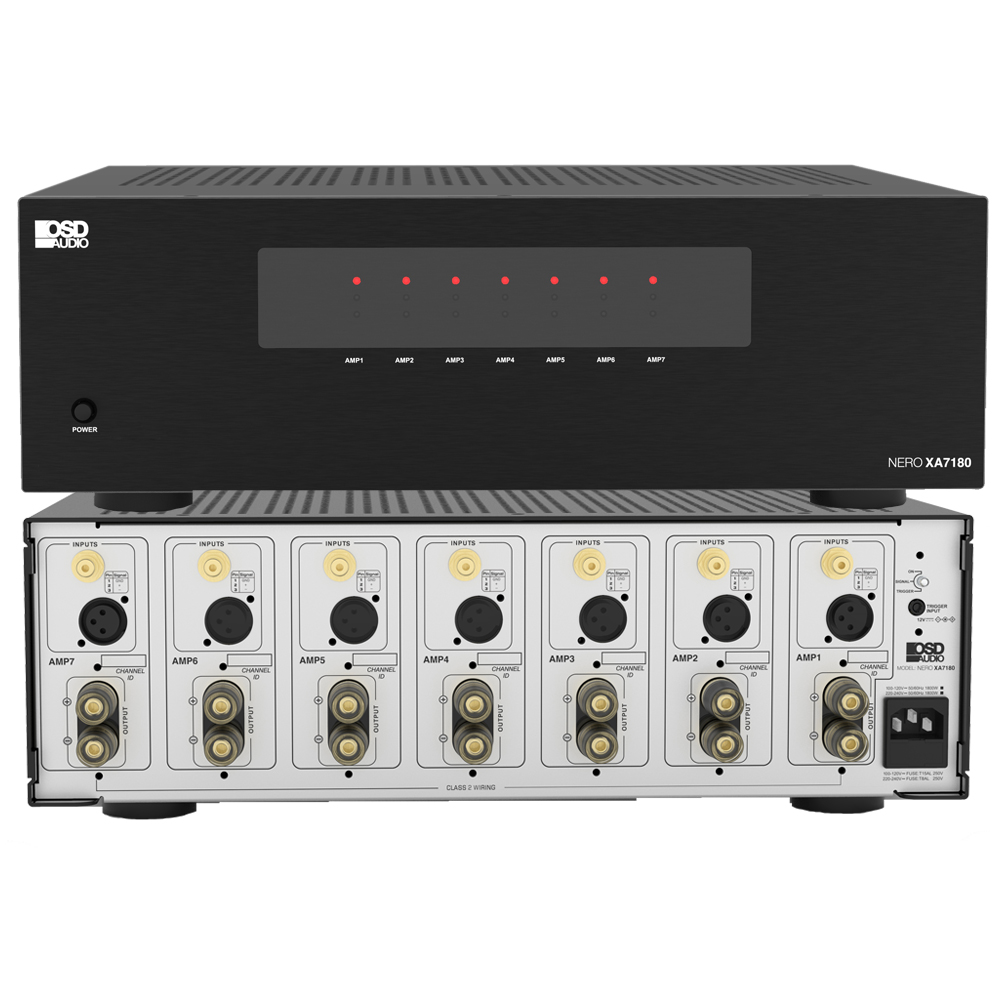 OSD Nero XA7180 Multi Channel 7x Home Theater Amplifier 130W RMS/Channel 8 Ohms Audiophile Class H